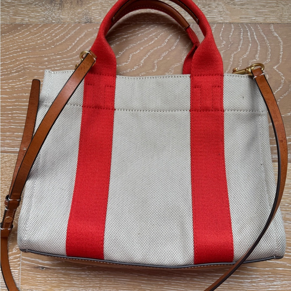 Tory Burch Red and Tan Women's Tote Bag